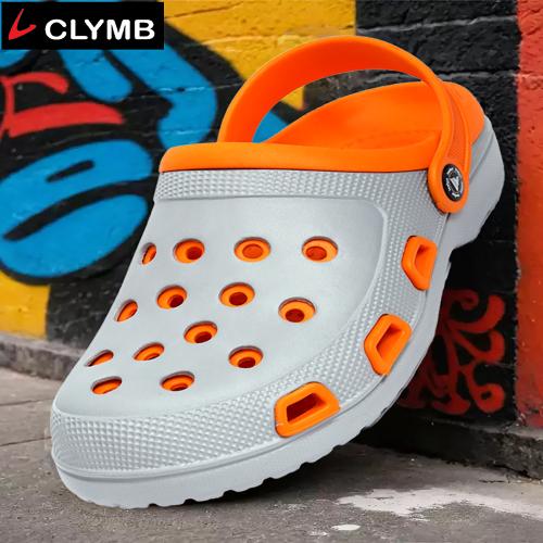 CLYMB 001 Orange Lightweight,Comfort,Summer,Trendy,Walking,Outdoor,Stylish,Home,Daily Use Eva Clogs Men