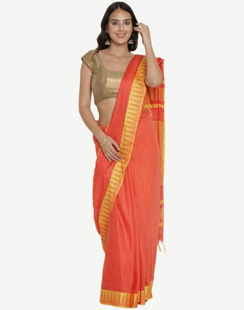Temple Border Saree