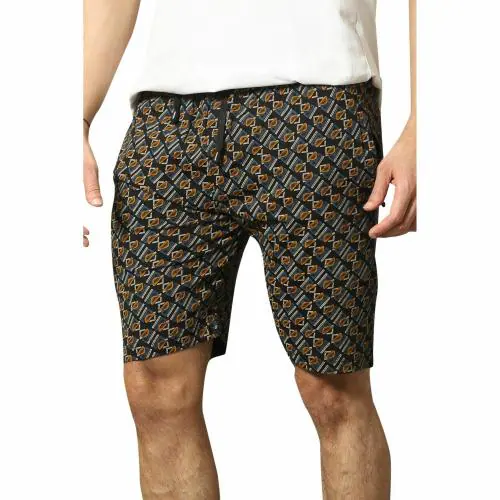 Feel Track Pure Cotton Men Multicolor Printed Casual Shorts (Xl)