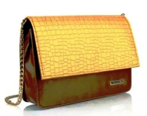 Dubros Mustard Yellow & Brown Sling Bag