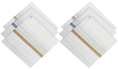 Kuber Industries White Pocket Square Hankies (Set Of 6)