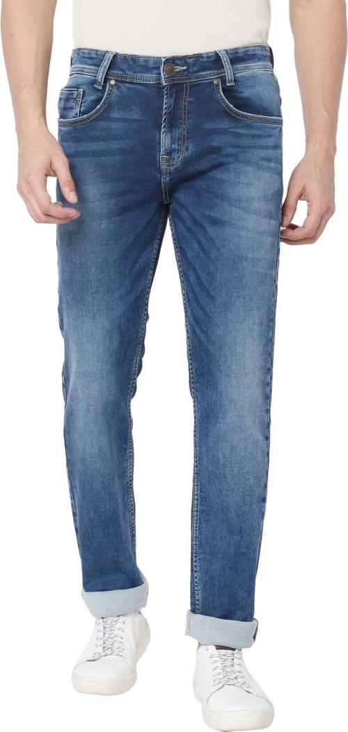 Mufti DENIM DELUXE STRETCH NARROW FIT MID BLUE JEANS