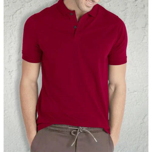 solid men maroon t shirt