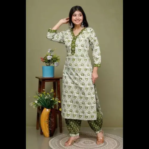 JANRAAG Women Pure Cotton Kurta Pant Set