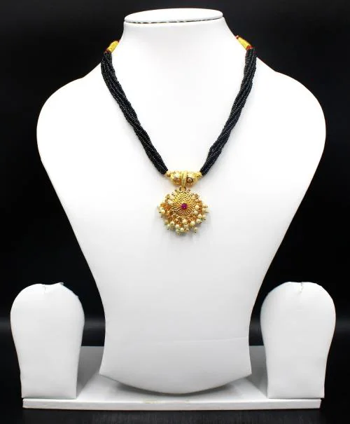 Soni Jewellery Maharashtrian Tanmaniya Wedding marathi Mani Mala Thushi Mangalsutra for Women