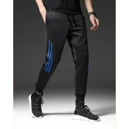 AMLA FASHION Men Royal Blue Striped Polyester Track Pants (XL)