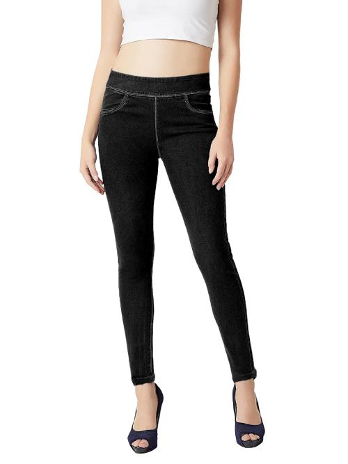Buy KAFF Womens Jeans Look Trouser pant jegging-Black Online at Best Prices  in India - JioMart.