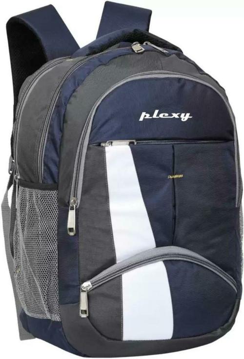 Plexy Navy Blue Polyester Laptop Backpack 40 L