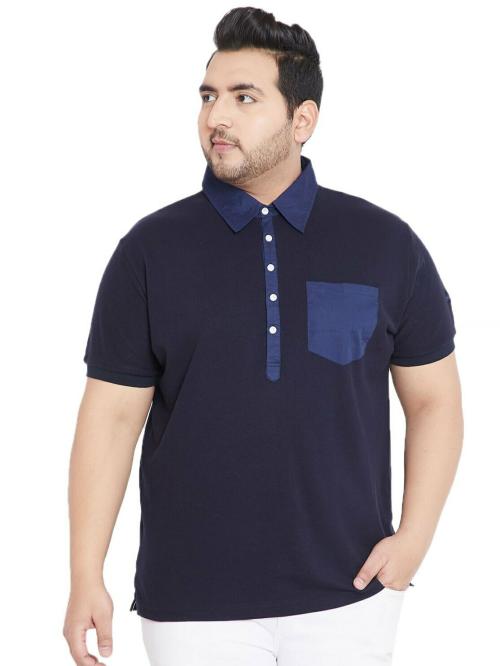 Bigbanana Men Plus Size Austin Solid Polo Tshirt