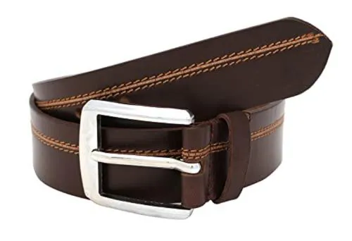 CIMONI Fashionable Casual Genuine Leather Belt For Men | Pure Leather Belt Casual (Color- Cocoa Brown, Waist Upto - 38, Original Leather Belt)