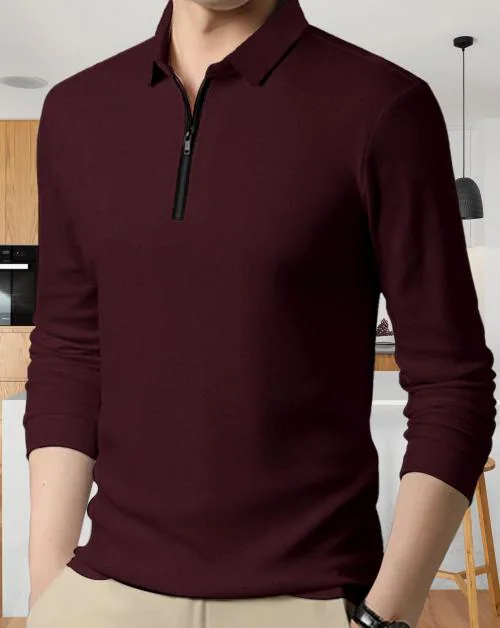 EYEBOGLER Polo Tshirts for Men | T Shirt For Men | Men T Shirt | Men Tshirt | Tshirt for Men | T Shirts | Tshirts | Oversized Tshirt | Men Tshirt | Men's Polo Neck Regular Fit Half Sleeves Colorblocked T-Shirt | Printed Tshirt