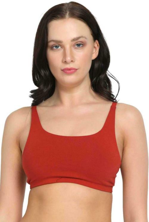 Lovable Women Non Padded & Non Wired Sports Bra ( Orange _ S )