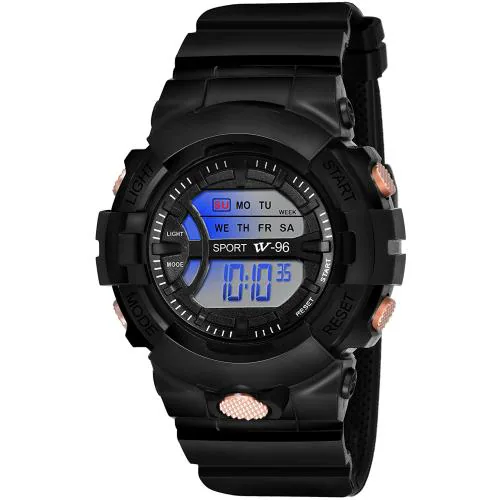 Swadesi Stuff Digital Black Dial Multi Function Sports Watch - BLACK JUICE (Boys & Girls)