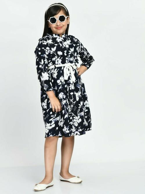 Bella Moda Girls Printed Floral casual Dress