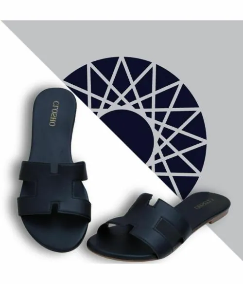 CLOSHO Black Trendy Flats for Women