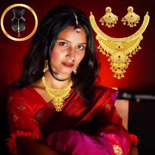 Buy Z House Copper Goldplated Gold Jewel Set (Pack of 1) Online at