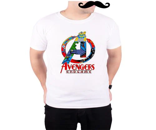 Mooch Wale Avengers End Game Hero Pixel Art White Quick-Dri T-shirt For Men - White, L