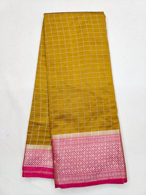 SuperLaxmi Kantara Banarsi Silk Saree For Women in Gold