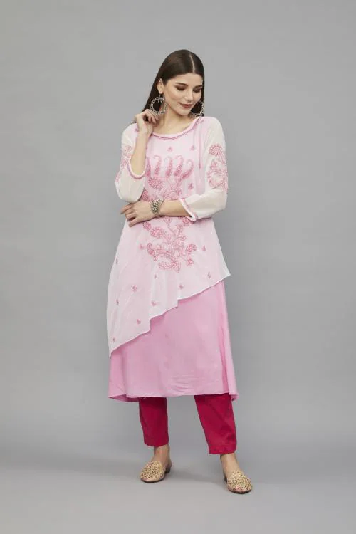 Lakhnavi Kurti Designs Ethnava Women’s Georgette Kurti