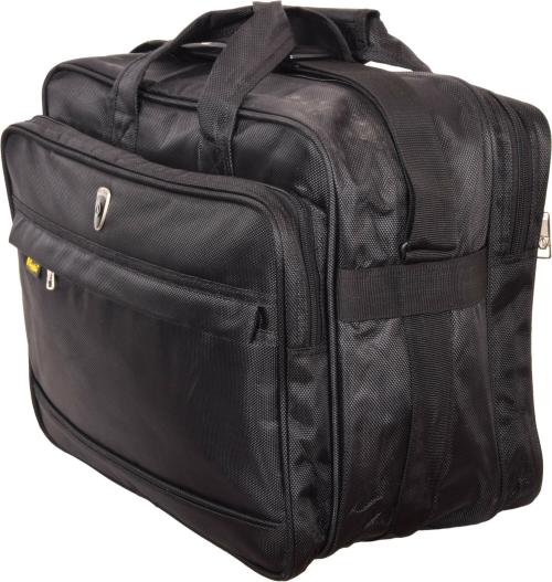 Sapphire Black Polyester Messenger Bag - 8 L