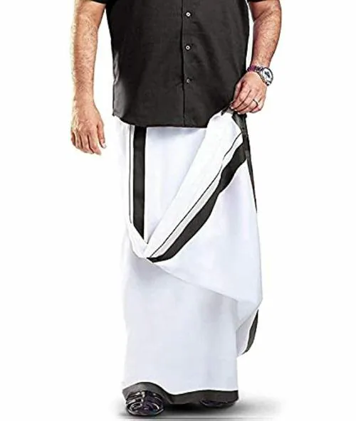 SUMAN TEX Men white Pure Cotton Double Dhoti