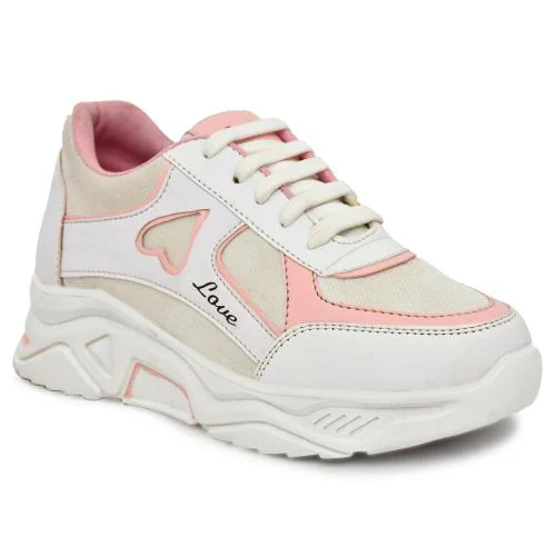 Coidas Women Casual Sneaker Shoes Running Shoes Walking Shoes Sneakers For Women  (HEART-PINK)