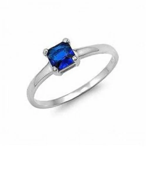 CEYLONMINE BLUE SAPPHIRE NEELAM RATTI STONE STUNNING SILVER RING
