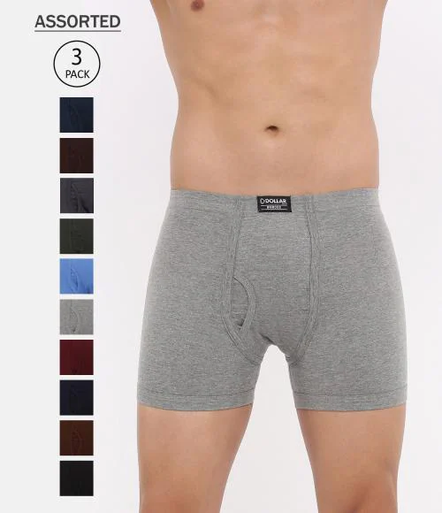Buy Dollar Bigboss Men's Assorted Pack of 3 Boxer Trunk Online at Best  Prices in India - JioMart.