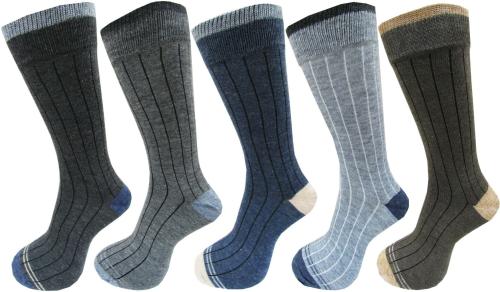 RC. ROYAL CLASS Men's Woolen Warm Winter Socks (Multicolour, Free Size) - Pack of 5 Pairs