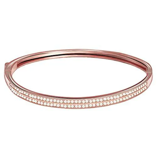 GIVA Sterling Silver Rose Gold Slender Bangle Bracelet For Women