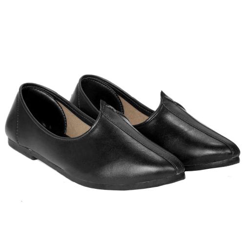 Vitoria Stylish Black Slip-On Jutti For Men And Boys-9