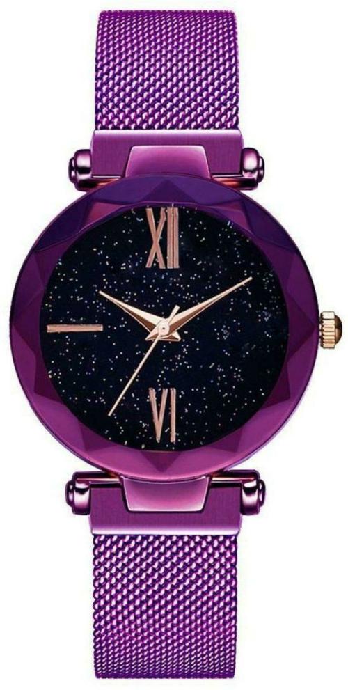 Miss Perfect Analog Purple Dial and Strap Wrist Watch for Women, Girls