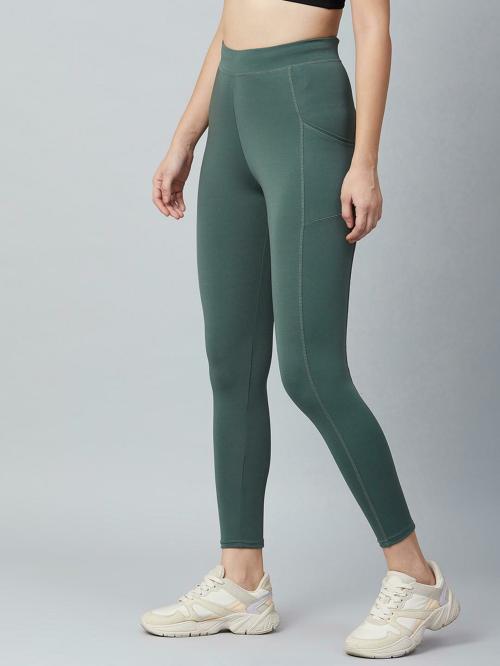 Blinkin Women Dark Green Poly Stretch Single Tights