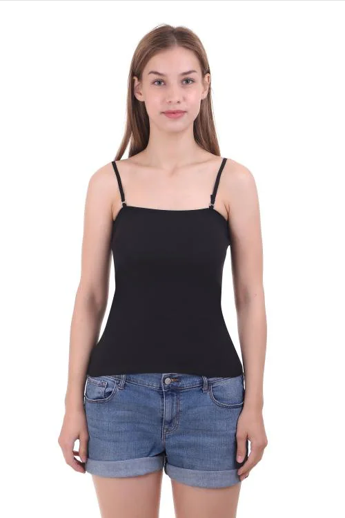 VS Beauti Women's Cotton Blend Glam Non Padded Full Coverage Non Wired Regular Strap Comfortable Fancy Camisole