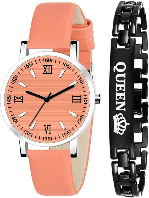 DAINTY Orange Dial Orange Strap Analog Watch For Girls