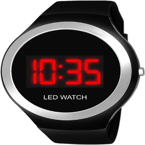 hala Round Silver Apple Shape Dial Latest LED Watch for Boys and Girls Digital Watch