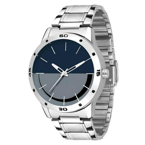 Acnos Analog Blue Dial Silver Strap Watch For Men - (FX437)