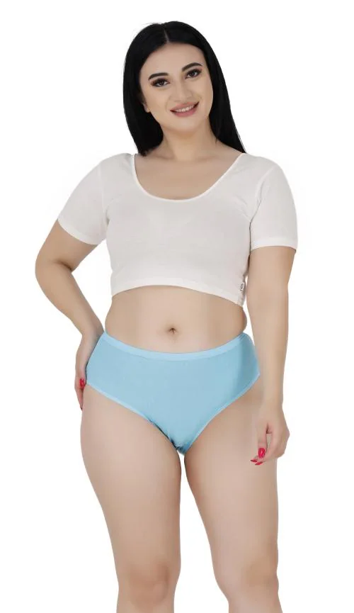 Buy FEMULA Stretch Cotton, Mid Waist, Full Coverage Hipster Panties for  Girls and Women (Colour SKY_BLUE) Size L Online at Best Prices in India -  JioMart.