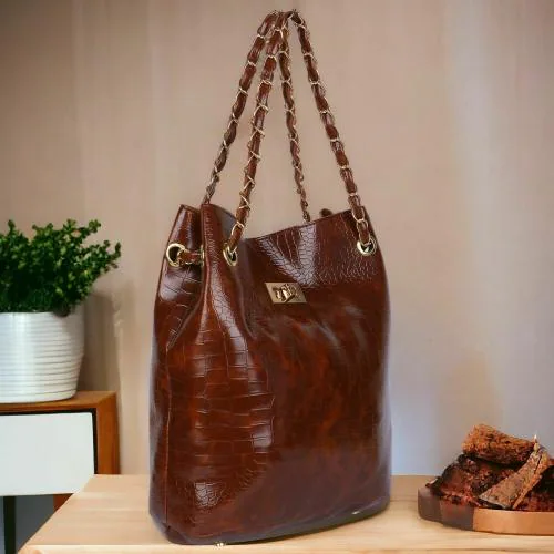 WOB STYLISH AND FESHIONABLE HAND BAG FOR WOMEN'S AND GIRL'S | ATTRACTIVE AND PARTY WEAR HAND BAG | HAND BAG | FASHION BAG | WOMEN HAND BAG | LEATHER HAND BAG | COLOR-TAN