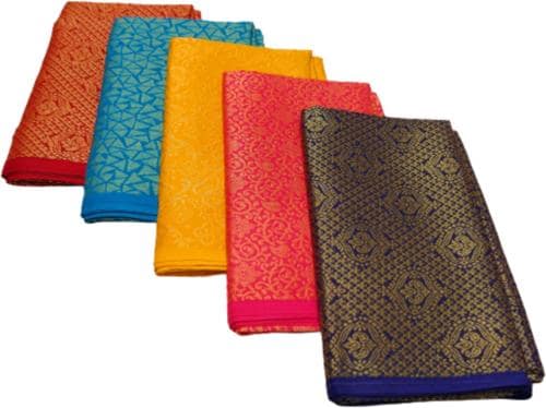 Truevelli Cotton Silk Unstitched Multi-Colour Blouse Material (1 Mts Each Pack of 5 Piece (Pack of 5)