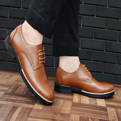 formal shoes for men / casual derby shoe for mens(Tan)