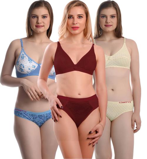Comffyz Bra Panty Set For Women | Bra Panty Set Combo For Girls | Combo Lingerie Set For Women And Girls