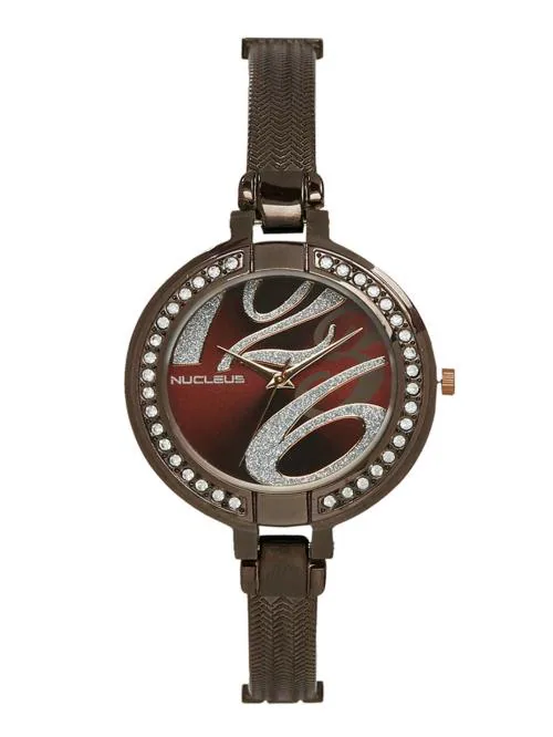 Buy Nucleus Analog Brown Dial With Brown Strap For Women NUBRBRBR2 ...