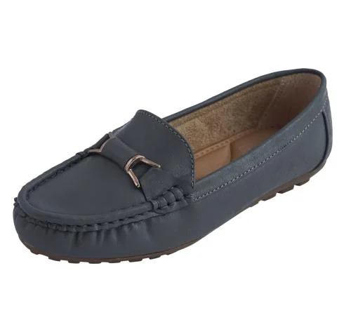 CatBird Women's & Girl's Knitted Fabric Slip on Loafer | Daily -Office Wear Lightweight Moccasins( Slate Grey )