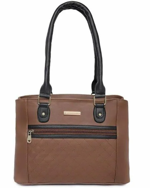 Anna Claire Brown Genuine Leather Shoulder Bag - Medium Size