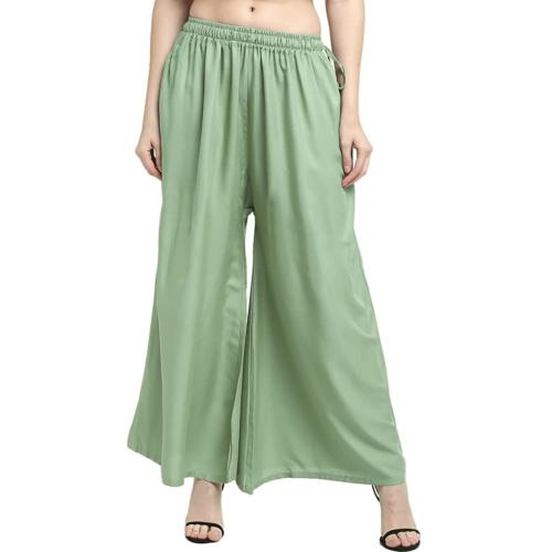 TNQ Women's Plain Rayon Palazzo Free and Jumbo Size (Waist- 29