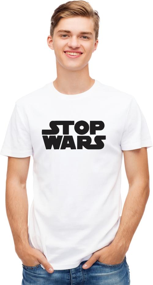 Uniplanet Store Men White Superhero Pure Cotton Round Neck T-Shirt - XXL (URT-STOP-WARS-WHITE-20)