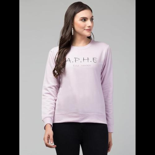 APHE Woman's Full Sleeve Round Neck Fleece Sweatshirt