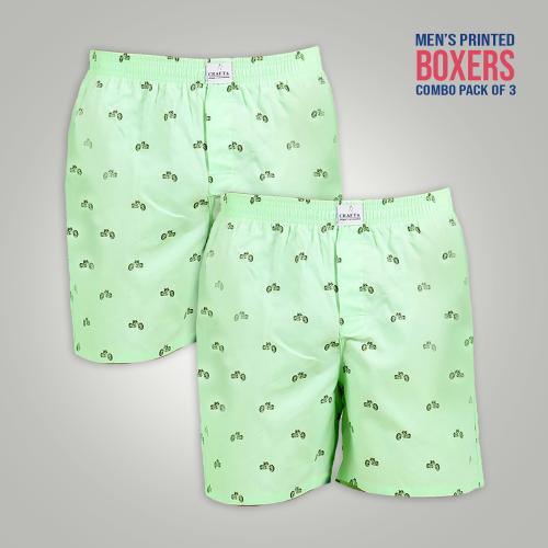 SUPERSQUAD Men Multicolor Printed 100% Cotton Pack of 2 Boxers