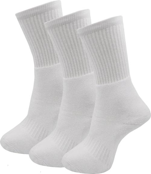 RC. ROYAL CLASS Men's Calf Length Cotton Terry Cushion White Socks (Pack of 3 Pairs)
